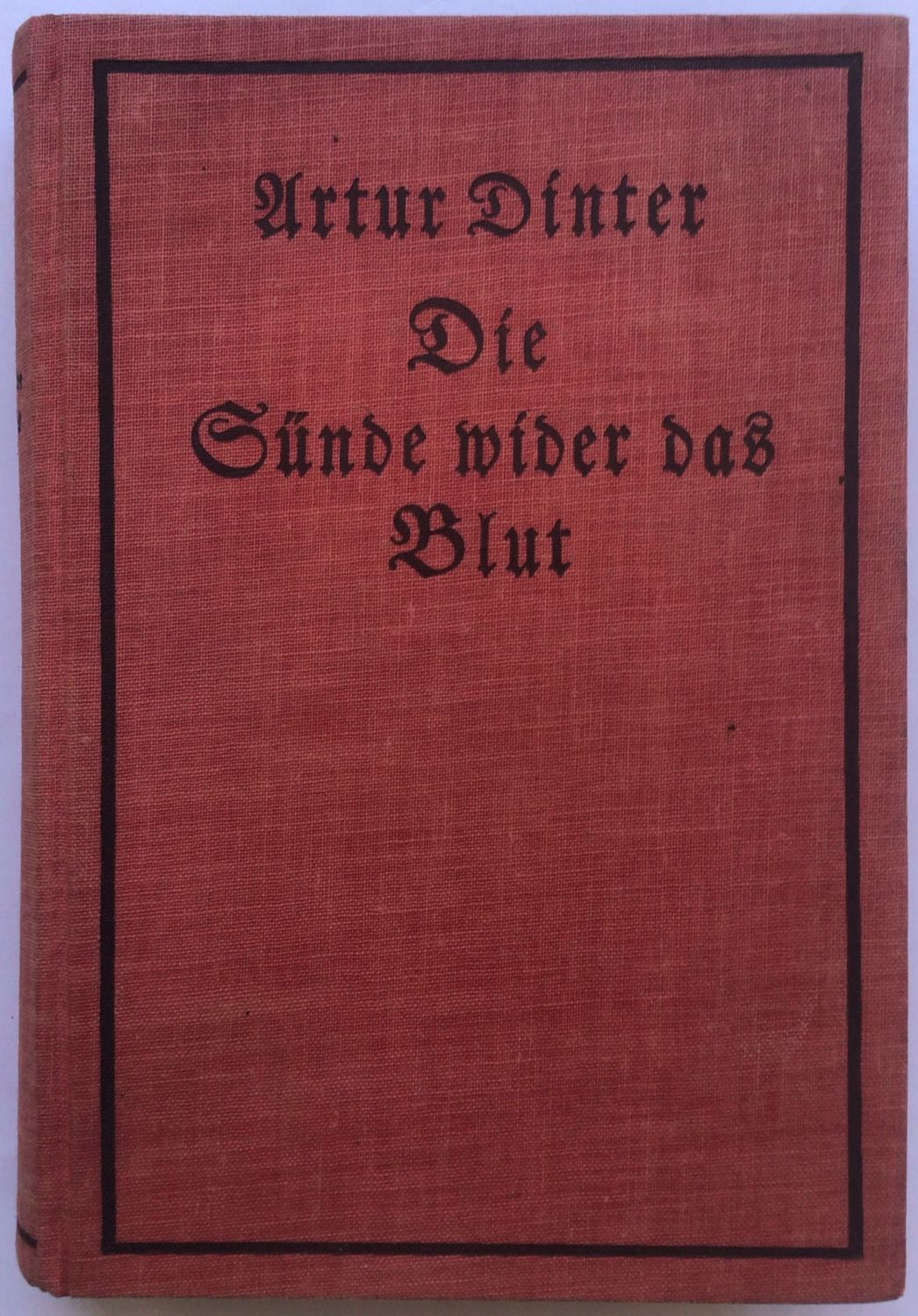 Dinter: Die Sünde wider das Blut - Ein Zeitroman - Ganzleinenausgabe aus dem Jahr 1929