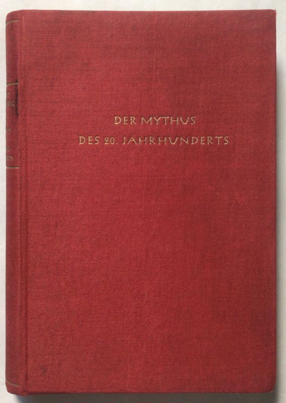 Der Mythus des 20. Jahrhunderts - Tornisterausgabe in rotem Ganzleinen - 7. Auflage aus dem Jahr 1942