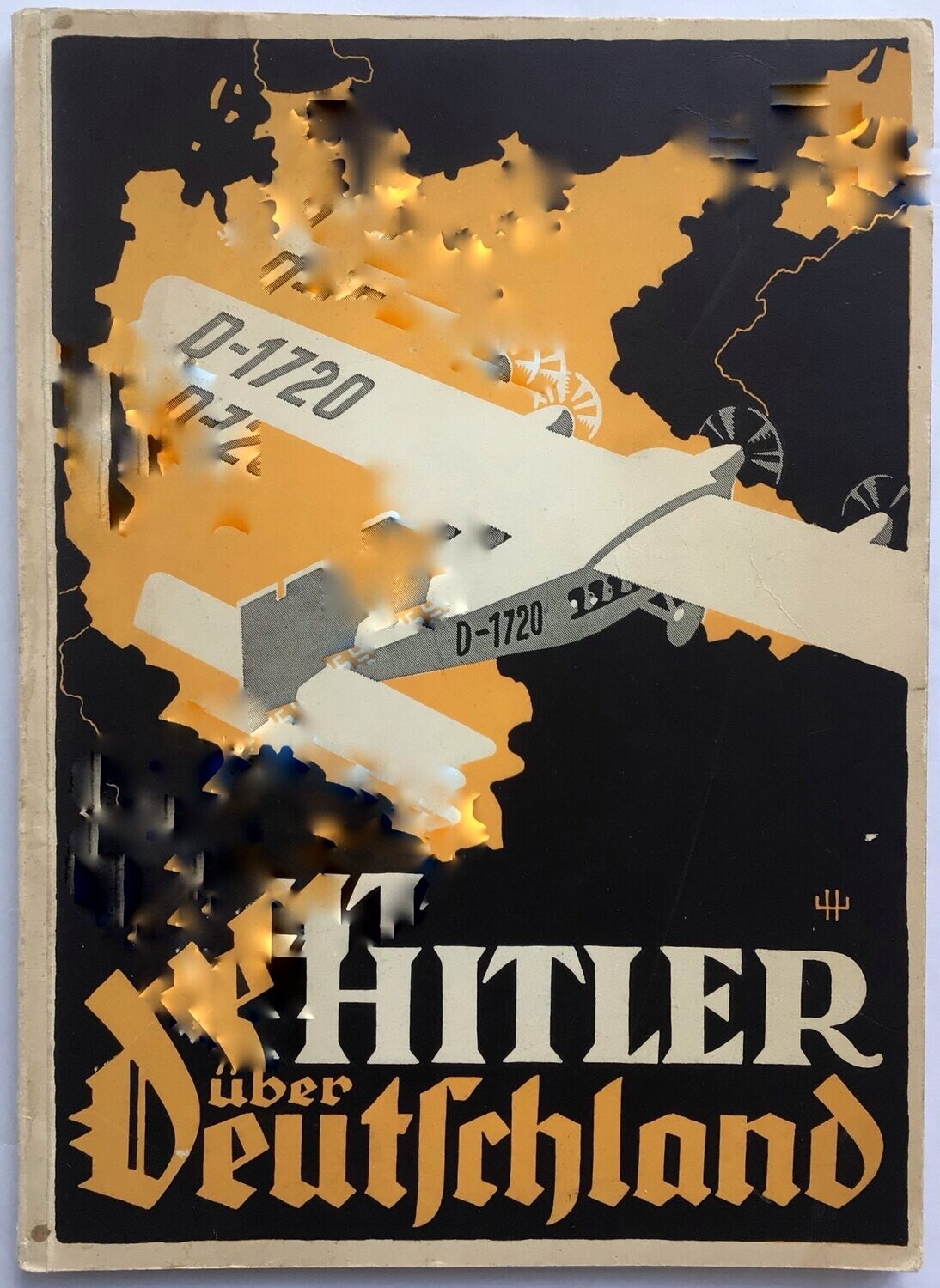 Hoffmann-Bildband: Hitler über Deutschland - broschierte Ausgabe aus 1932 mit farbigem Einband Hoffmann-Bildband: Hitler über Deutschland - broschierte Ausgabe aus 1932 mit farbigem Einband