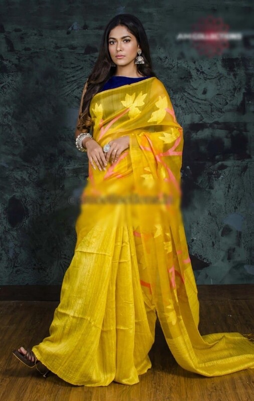 Motka moslin saree