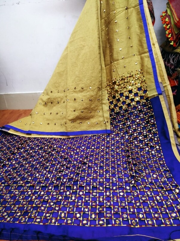 Cotton silk cutwork sarees