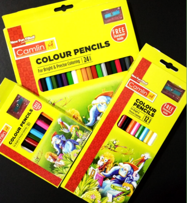 Camlin Coloring Pencils (Set of 12/24 shades)