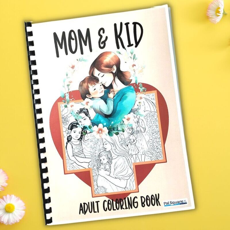 Mother &amp; Kid Adult Coloring Book
