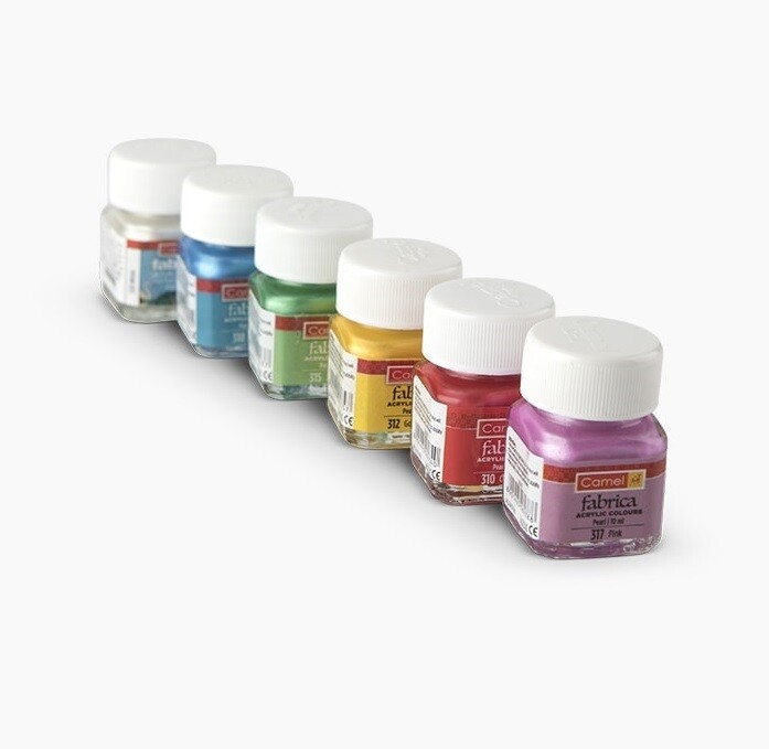 Camel Fabrica Acrylic Colors Pearl (Set of 6 Colors)