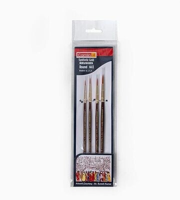 Camlin Synthetic Gold Brushes Pointed (Pack of 4)