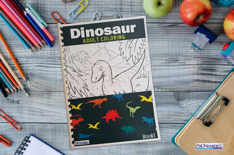 Dinosaur Adult Coloring Book