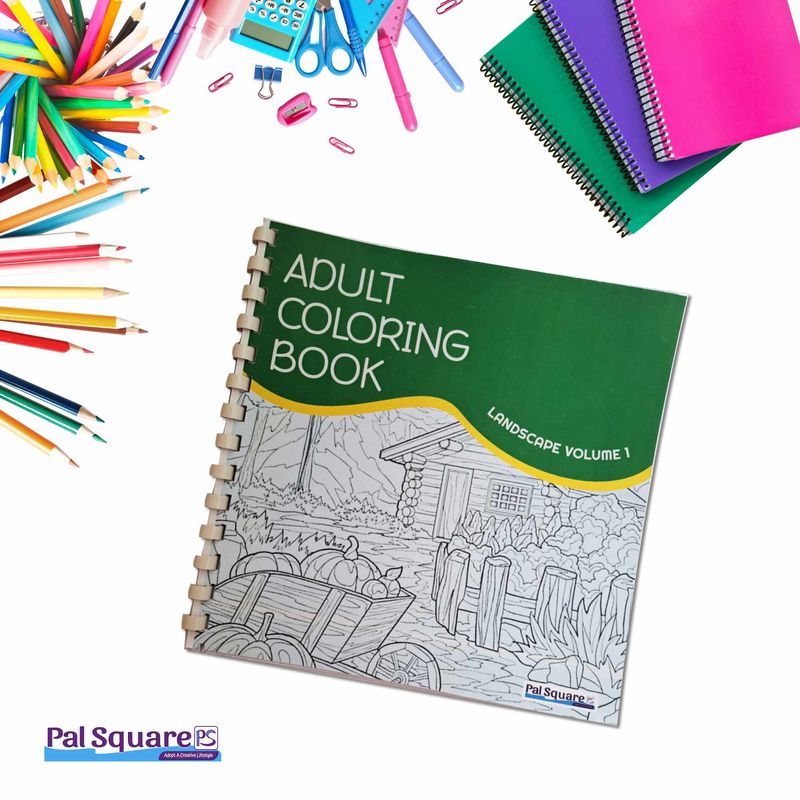 Landscape Coloring book for Adults (Vol 1, 2 &amp; 3)