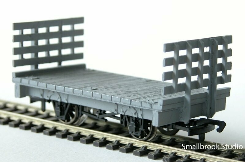 7mm NG Flat Waggon with End Frailes Body Kit + Chassis