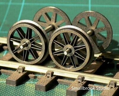 7mm 0 Gauge Split Spoke 3ft Waggon Wheels