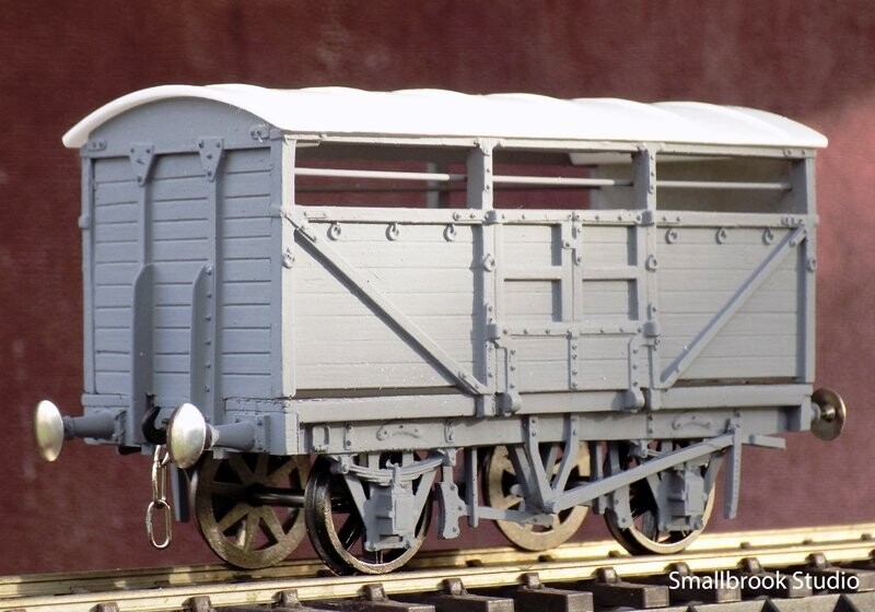 7mm scale 0 gauge f/s Cattle Waggon Kit