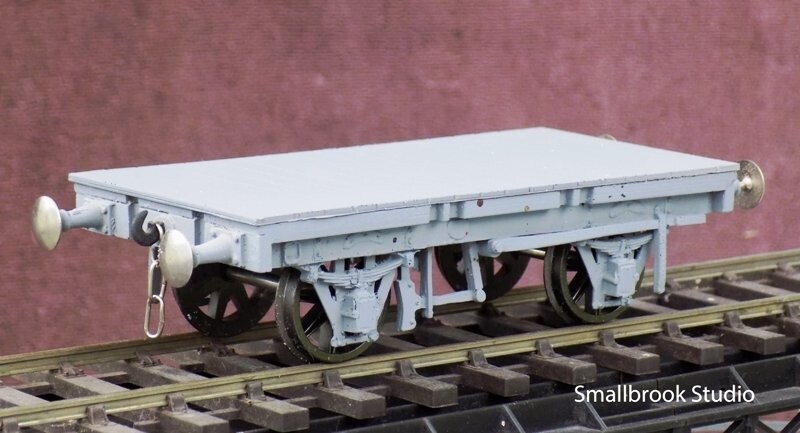 7mm f/scale 0 gauge 2 shoe brake Flat Waggon Kit