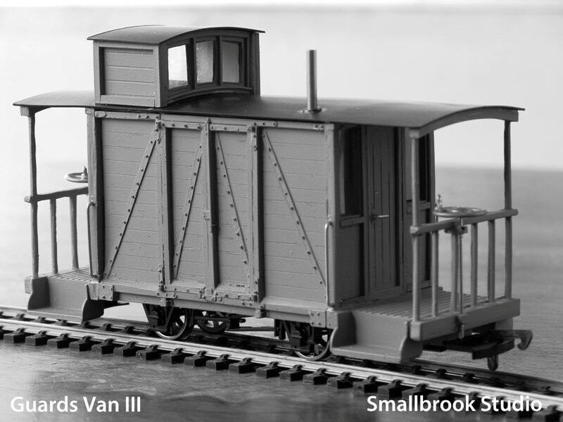 7mm NG Guards Van III with two balconies and lantern light Body Kit plus Chassis