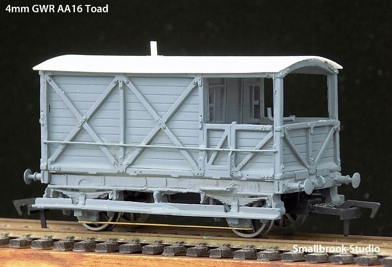 4mm 00 GWR/BR 10/12ton Goods Brake Van Dia. AA 16 Toad kit.