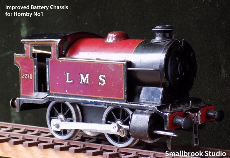'0' gauge Improved Replacement Battery Chassis for Hornby No.1 Loco.