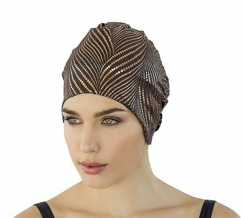 Copper Shimmer Luxe Swim Cap