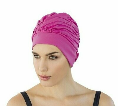 Pink Pleat Swim Cap