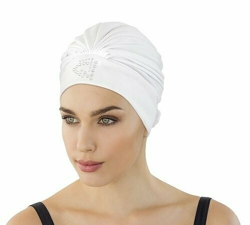 White Diamond Swim Cap
