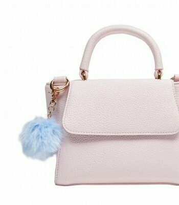 Faux Fur pompom – Powder BLUE