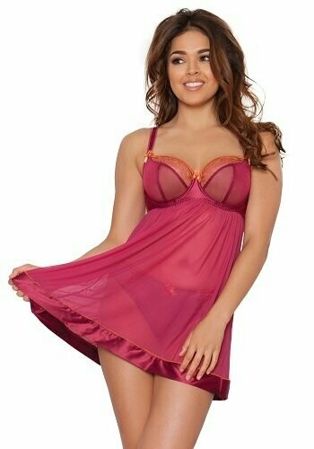 Bardot Babydoll in Berry