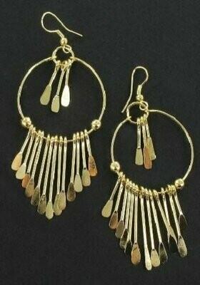Matchstick Earrings - Goldtone