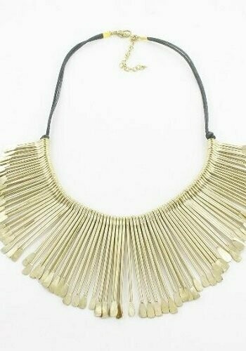 Matchstick Necklace - Goldtone