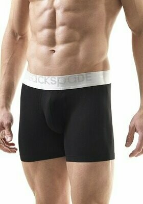Black Spade Silver Band Boxers in Black