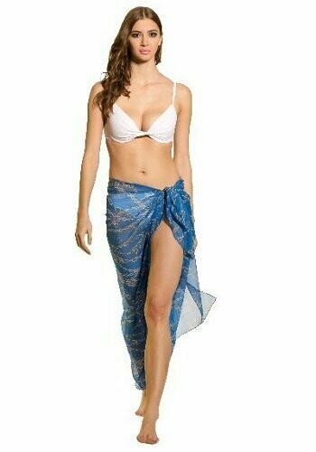 Long Sarong Fortuna in Azure