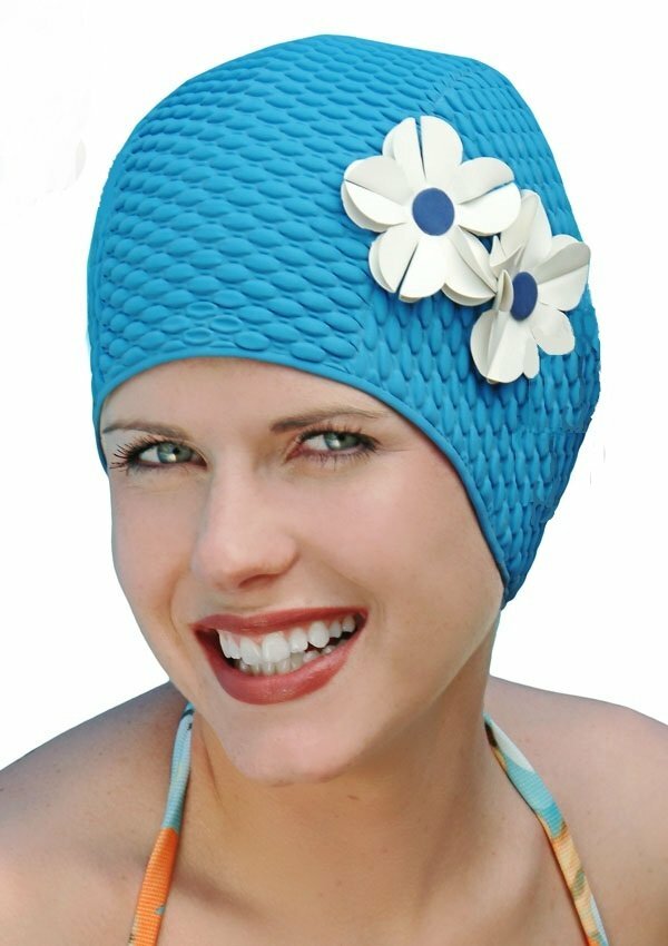  FAVOMOTO Swim Cap Flower for Women Floral Caps Swim