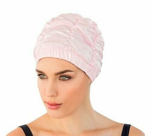 Pale Pink Ruched Shower Cap