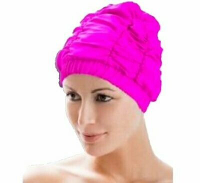 Pink Ruched Shower Cap