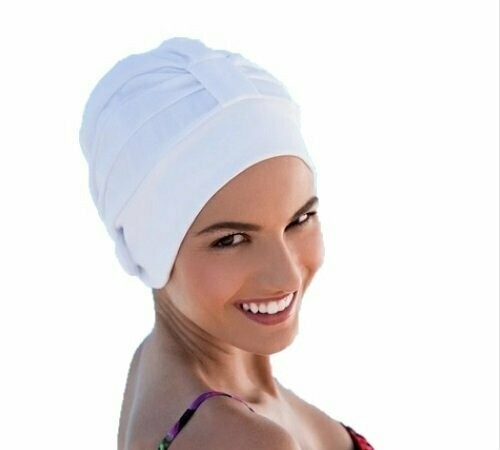 White Glamour Swim Turban