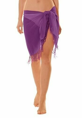 Mini Sarong  in Violet Purple