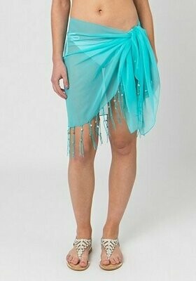 Mini Sarong in Turquoise Blue