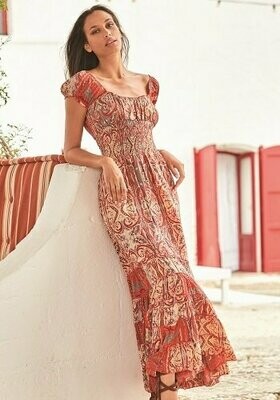 Red Flamenco Maxi Dress