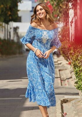 Jessica Bardot Top Midi Dress