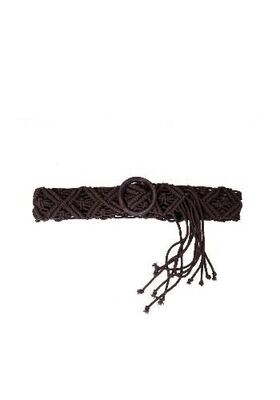 Romantic Woven Belt in Brown