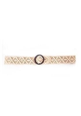 Romantic Woven Belt in Natural White