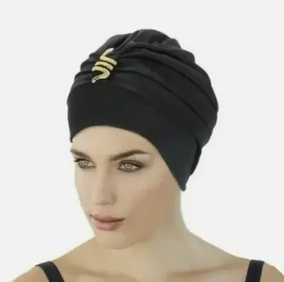 Golden Serpent Glamour Swim Turban