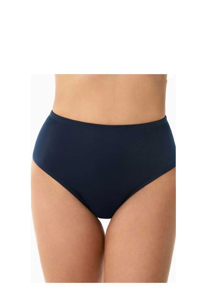 Classic Dark Navy Blue Bikini Pants by Miraclesuit. Front view.