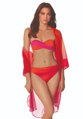 Brasil Touch Shirt Dress by Roidal. The fabric is an orange to red ombre design.