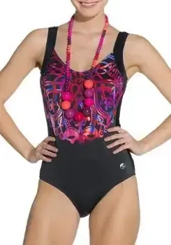 Palm Beach Eva Swimsuit in a baroque style pattern similar to those so favoured by Versace
