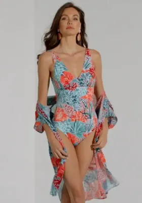 Roidal Coral Nora Shirt Dress