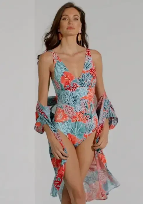 Roidal Coral Nora Shirt Dress