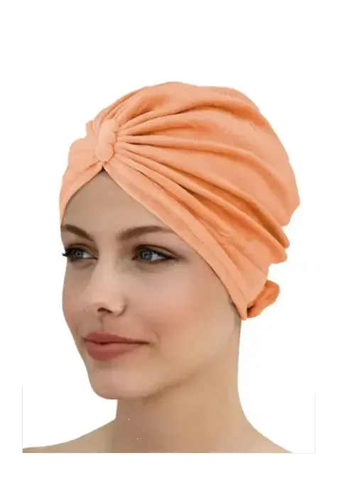 Velour spa turban in Apricot.