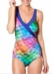 Palm Beach Mirror Spectrum Swimsuit in a multicoloured abstract design.