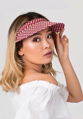 Red White & Navy Sun Visor Red White & Navy Sun Visor