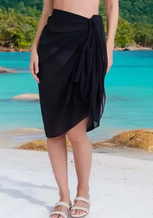 Long Sarong in Deep Navy Blue Lifestyle photo of Long Sarong in Deep Navy Blue