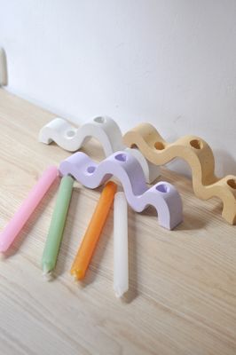 CANDELABRO ONDA + VELA