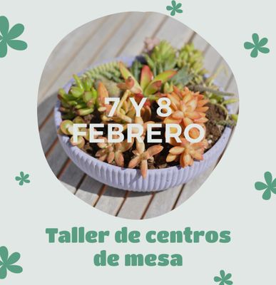 TALLER CENTRO DE MESA 7 Y 8 DE FEBRERO