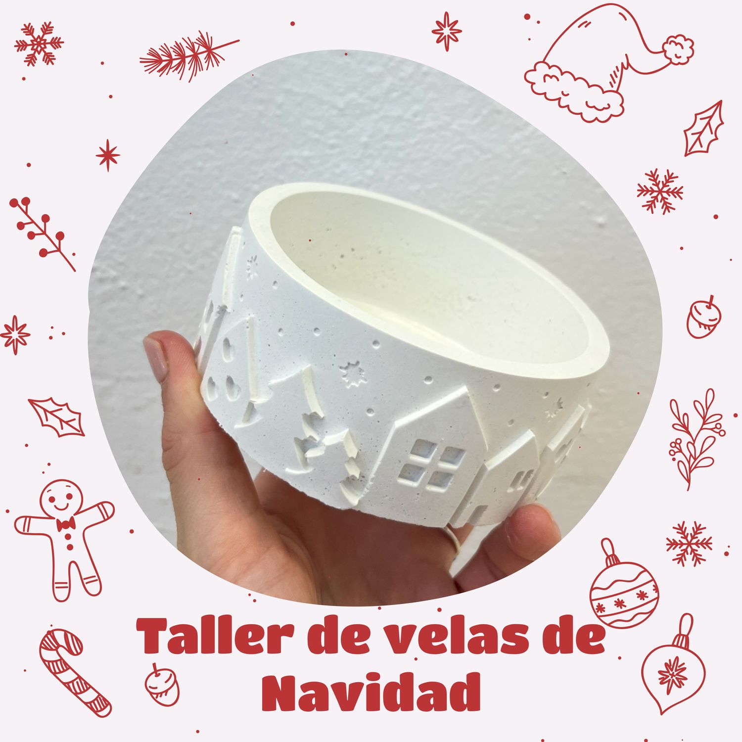 TALLER DE VELA DE NAVIDAD EN BOWL DE HORMIGÓN